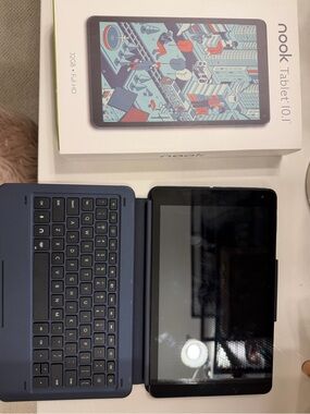 Nook Tablet 10.1" with Detachable Navy Keyboard Case